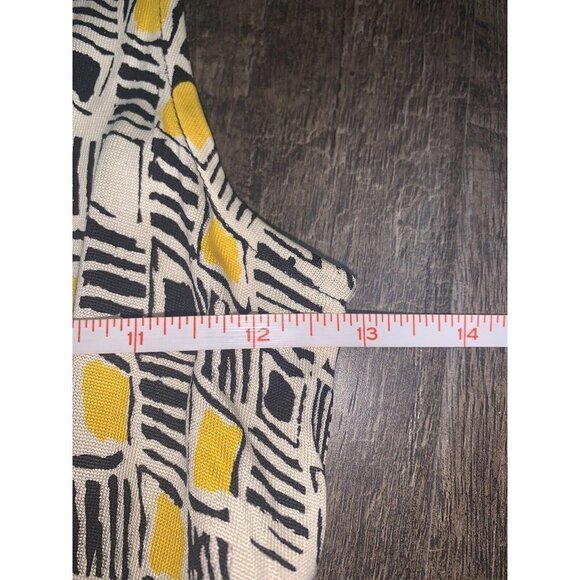 Diane Von Furstenberg DVF 100% Silk Sleeveless Yellow Black Geometric Dress Sz 2 - Picture 6 of 7